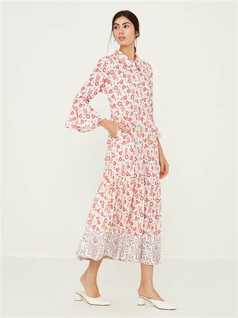 Buy Floral Printed Tiered Fit And Flare Dress | Latest Dresses for ...