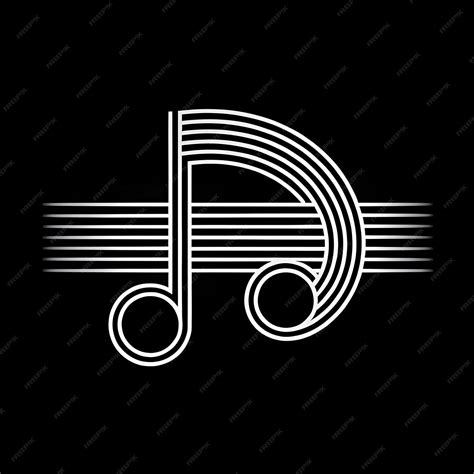 Musik-Noten-Symbol Triebelschlüssel-Umriss-Symbon | Premium KI ...