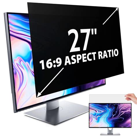 Peslv 27 Inch Privacy Screen for Computer Monitor, Anti Blue Light ...