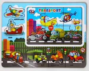RutuFF Transports Wooden Slat Assembly Shape Colorful Creative Learning ...