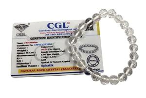 Buy Rocksmins Quartz Diamond Cut Certificate Bracelet Natural Original ...