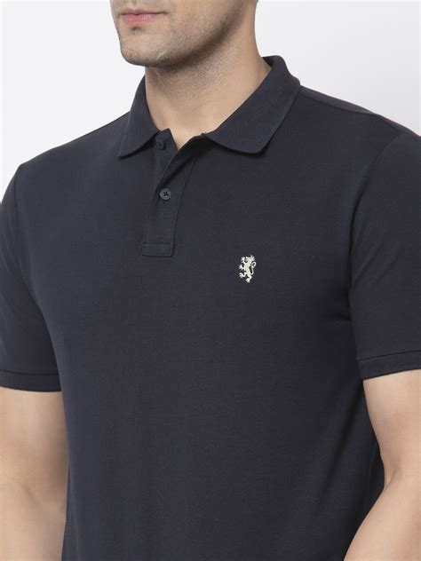Buy Red Tape Men Navy Polo Neck T-shirt Online