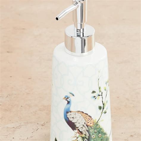 Buy Hudson Peacock Print Soap Dispenser from Home Centre at just INR 399.0