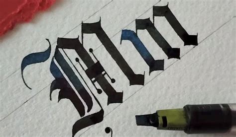 Image result for How to Write Gothic Calligraphy