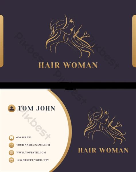 Hair Salon Business Card Design 的图像结果