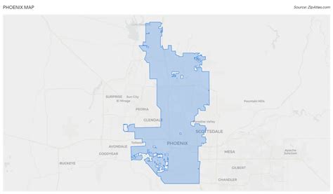 Image result for Phoenix Zip Code Map