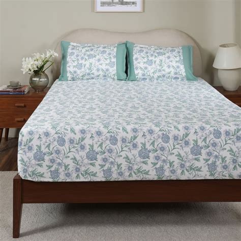 Buy MASPAR Sensory Bloom Cotton 200TC Floral Print 3Pcs King Fitted ...