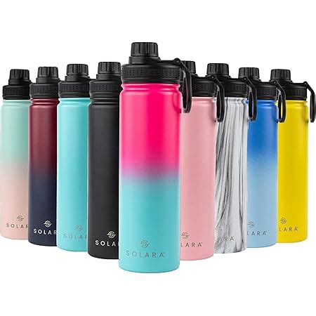 SOLARA Stainless Steel Flask Water Bottle | Vacuum Insulated Water ...