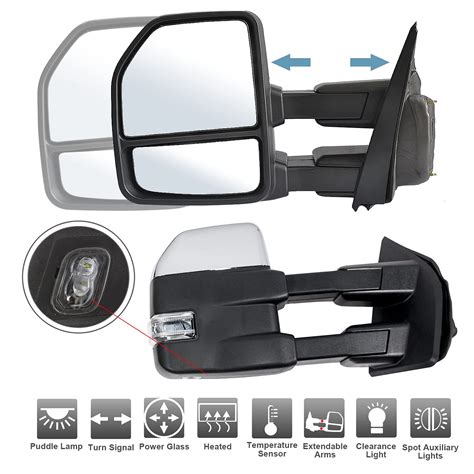 ReYee Towing Mirrors fit Ford F150 Pickup Truck 2015 2016 2017 2018 ...