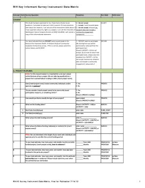 Fillable Online narch ncaiprc RIH Key Informant Survey InstrumentData ...