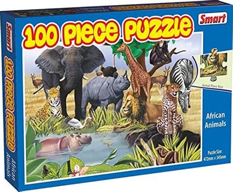 Buy Smart - 1038 African Animals Puzzle (Multi-Color, 100 Piece) Online ...