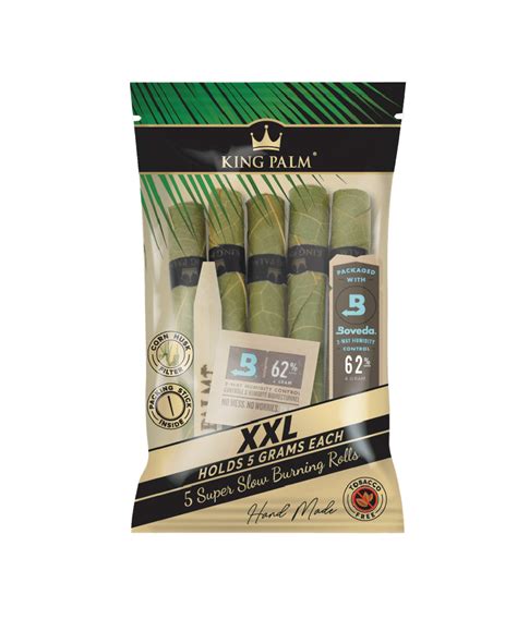 King Palm Hand Rolled Leaf - XXL Pre-Roll Cone 5pk (15 Count Display)