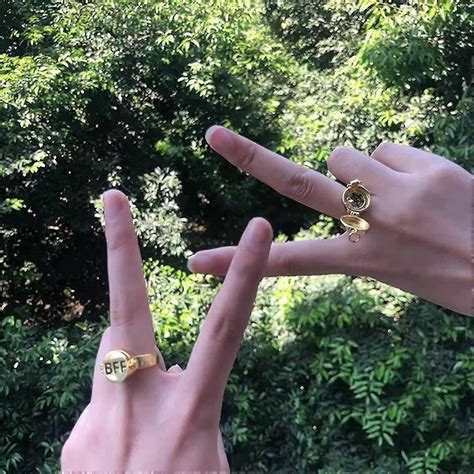 2pcs Spongebob Bff Rings For 2 Best Friends Cute Anime Rings For ...