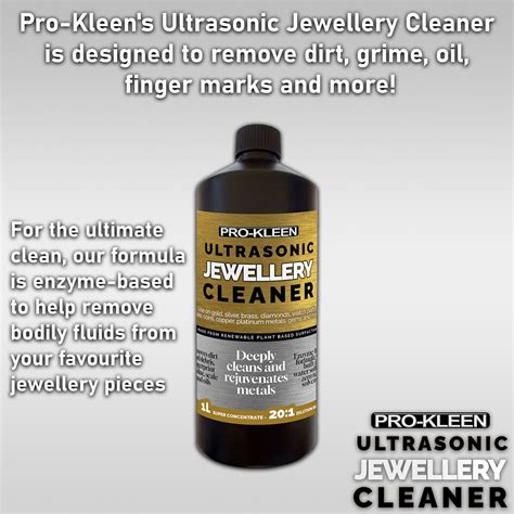 ProKleen Ultrasonic Jewellery Cleaner Solution Fluid Cleans Gold Silver ...