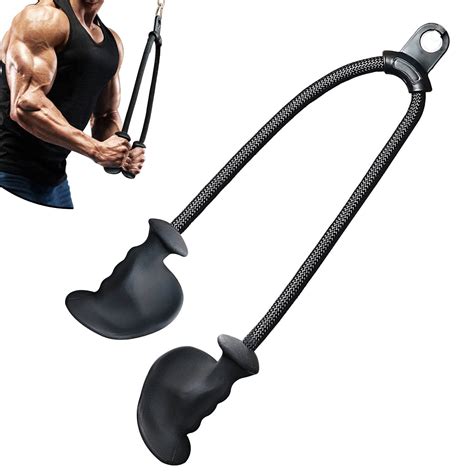 Ergonomic Tricep Rope Pull Down Attachment, Upgraded Long Triceps Rope ...