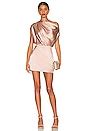 The Sei Draped Mini Dress in Shell | REVOLVE
