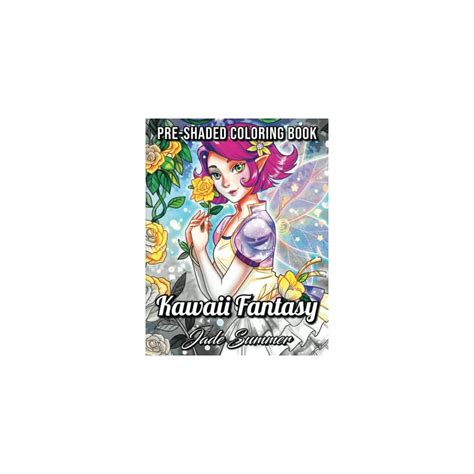 Buy Kawaii Fantasy Grayscale: An Adult Coloring Book with Beautiful ...
