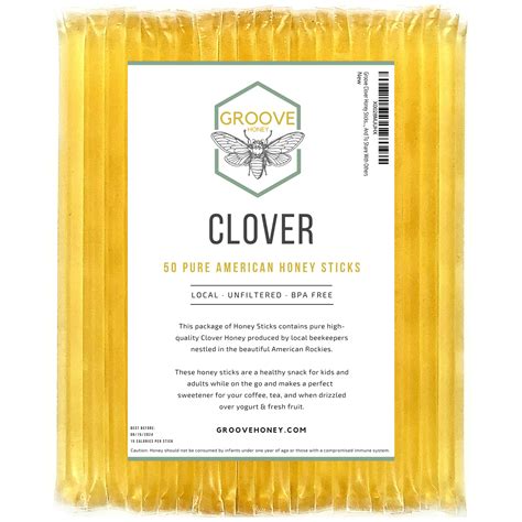 Clover Honey Sticks For Tea Travel And Snacks Premium Grade ...
