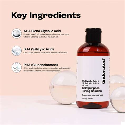 UNDERATED 8% GLYCOLIC ACID + 1% SALICYLIC ACID + 1% GDL MULTIPURPOSE ...