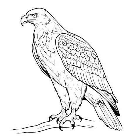Realistic Bald Eagle Coloring Page