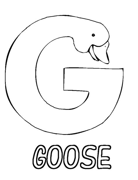Letter G Coloring Pages Printable