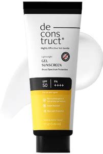Deconstruct Sunscreen - SPF 50 PA++++ Lightweight Gel Sunscreen for ...