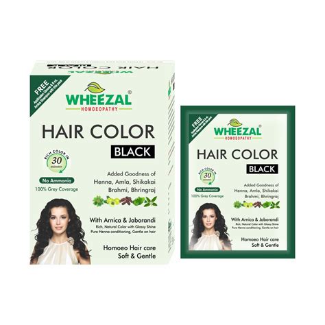WHEEZAL Hair Color - Black,1 BOX(12 POUCHES*20 GM) : Amazon.in: Beauty