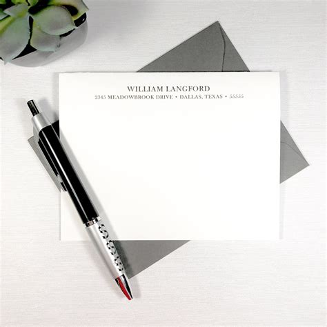 Personalized Note Card Set for Men Personalized Stationary | Etsy