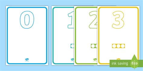 Numbers With Number Shapes 0-50 Display