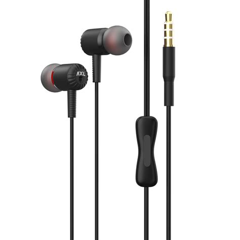 AXL AEP-PA10 In Ear Wired Earphones with Powerful Bass, Ergonomic Desi ...
