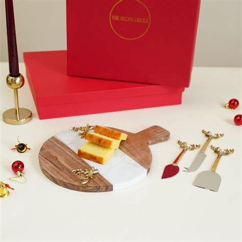 Christmas Deer Cheese Platter & Knives Gift Box – The Decor Circle