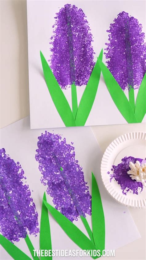 Q-Tip Flower Painting | Easy Flower Painting for Kids | Spring arts and ...
