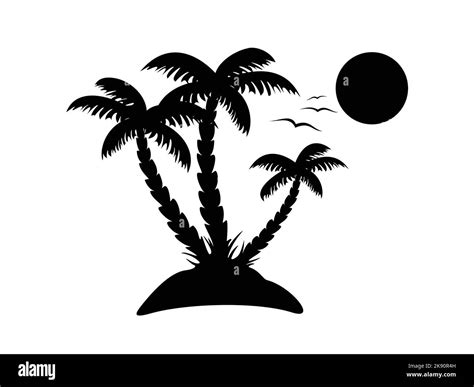 Beach silhouette Stock-Vektorgrafiken kaufen - Alamy