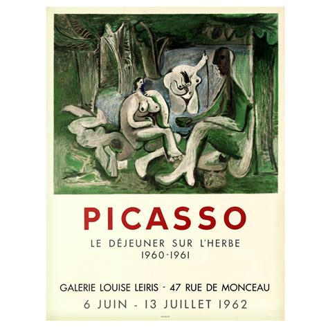 Vintage Framed Pablo Picasso Exhibition Poster from Gallery in Rome:: Italy:: 1953 at 1stDibs