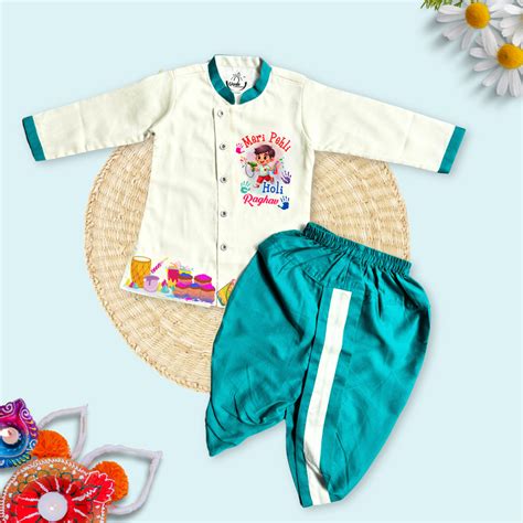 Meri Pehli Holi Dhoti Kurta – Giggle Basket