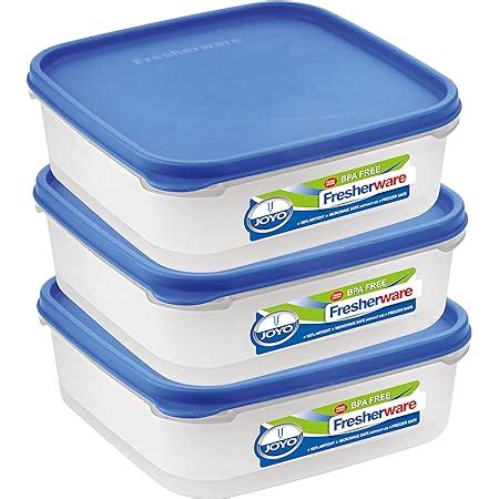 JOYO Fresherware Square Smart Modular Kitchen Storage Plastic Container ...