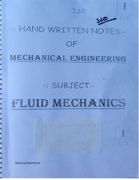 BASICS OF FLUID MECHANICS FOR MECHANICAL ENGINEERS - Mechanical ...
