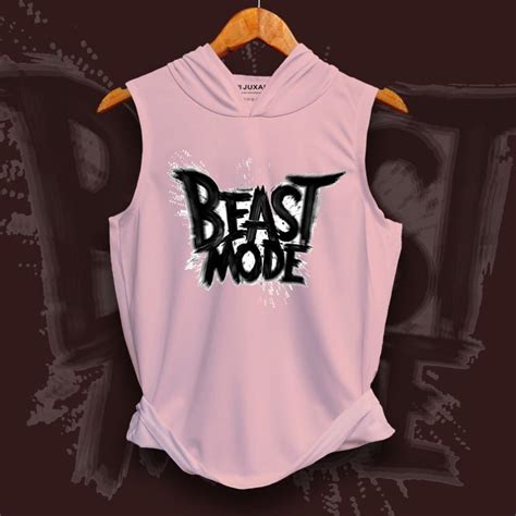 Pastel Beast Hoodie Sando Sleeveless Men's Hoodie with Beast Mode Print ...