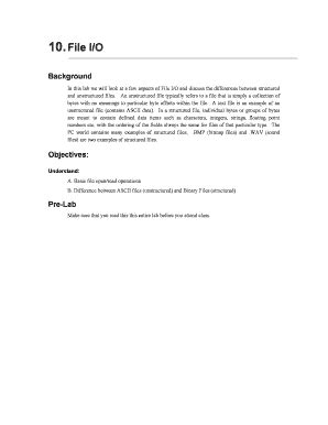 Fillable Online ece msstate structured and unstructured files an ...