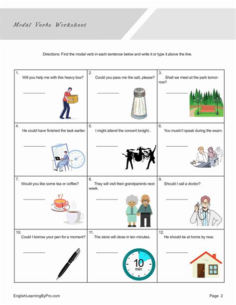 Modal Verb Worksheet 的图像结果