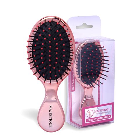 Buy Majestique Mini Pocket Detangling Hair Brush, Soft Ball Tipped ...