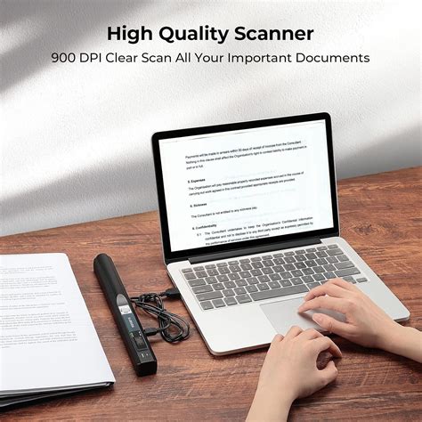 Buy MUNBYN Portable Scanner, Photo Scanner for A4 Documents Pictures ...