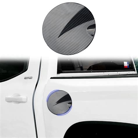 Buy AOMSAZTO Carbon Fiber Fuel Tank Cover Door Molding Trim Fit for ...