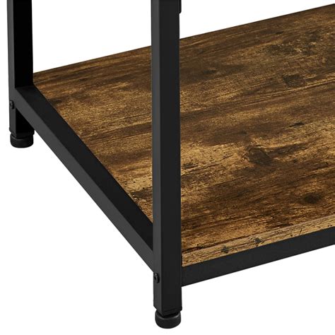 Buy Yaheetech Industrial Coffee Table with Storage Shelf Wood Vintage ...