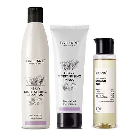 Heavy Moisturising Shampoo, Conditioner & Argan Oil Combo – Brillare