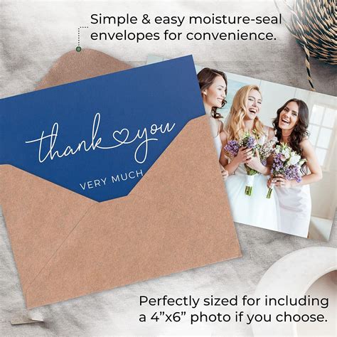 Buy 100 Heavyweight Blank Thank You Cards with Envelopes - Premium ...
