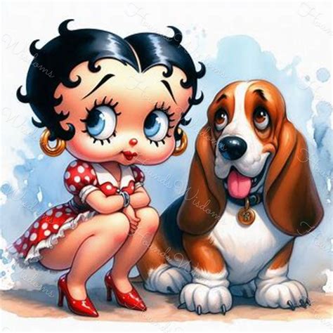 Betty Boop Cartoon Basset Hound Bloodhound Dog Puppy Printable 10 ...