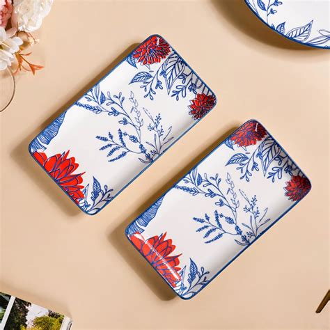 Set Of 2 Orient Snack Platters 8 Inch Online - Premium Platter | Nestasia