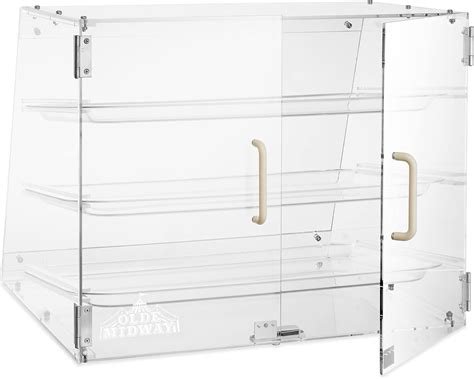 Buy Olde Midway 3-Tier Bakery Display Case, Acrylic Countertop Display ...