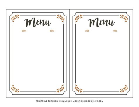 Create a Free Printable Menu 的图像结果